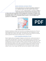 Population Distribution, Density, Growth and Migration Trends in Brazil