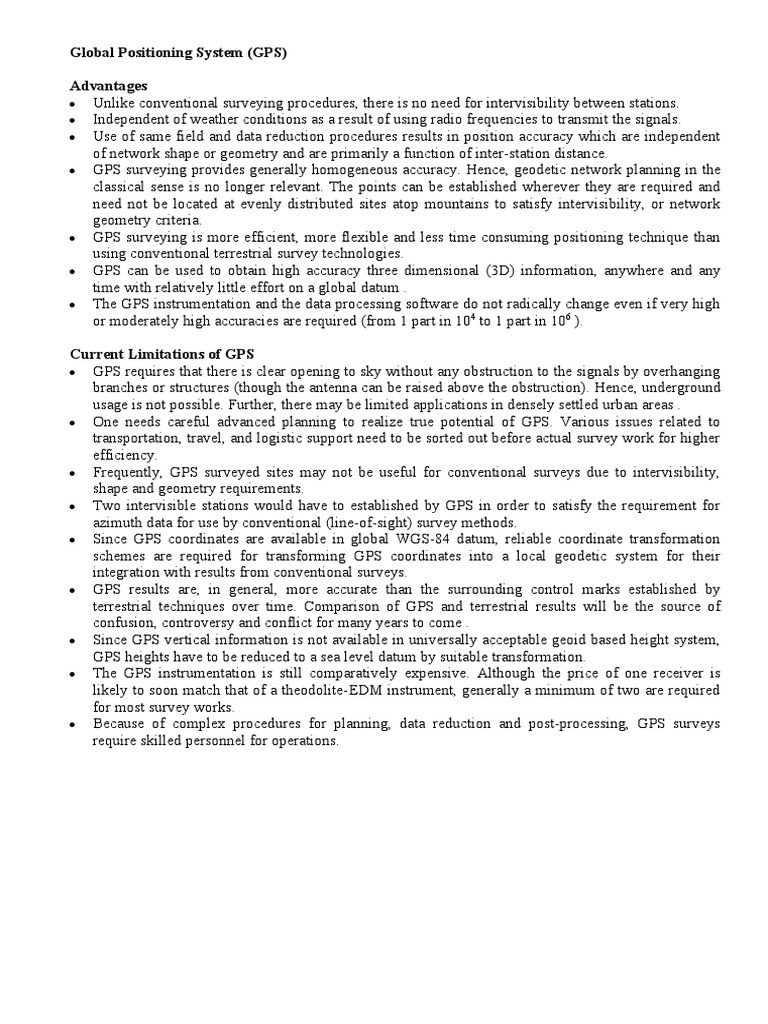 Gps And Gis Pdf Geographic Information System Surveying