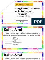 EPP 5 Industrial Arts, Module 3