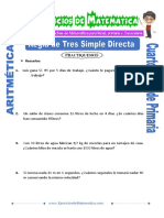 Ejercicios de Regla de Tres Simple Directa para Cuarto de Primaria