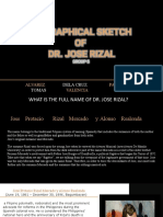 Biographical Sketch of Dr. Jose Rizal (Group 5 Bravo Mar E)