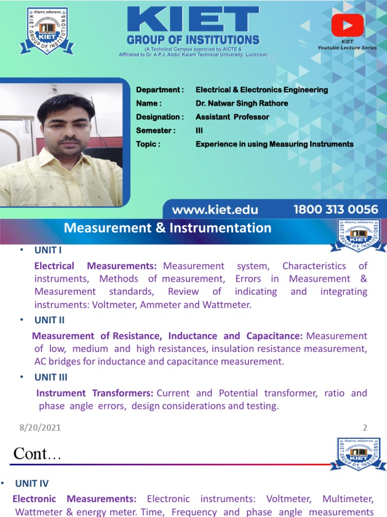 Electrical Measurments Instrumentation Pdf Accuracy And Precision