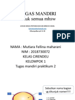 Tugas Mandiri 2 KLP 1 Mutiara Fellina Maharani 2018730072