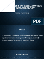 Department of Periodontics and Implantology: Thesis Proposal