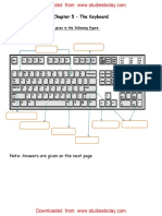 CBSE Class 1 Computer Science Worksheet - The Keyboard