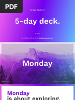 5-Day Deck. Design Sprint X