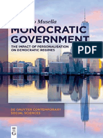 Monocratic Government - The Impact of Personalisation On Democratic Regimes 2022