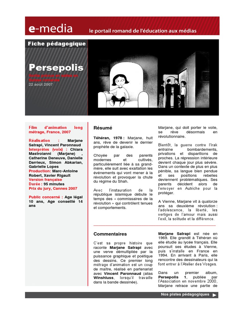 Résumé de Persepolis : Marjane Satrapi | PDF