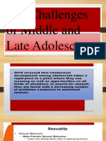 The Challenges of Middle and Late Adolescence