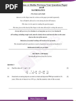 ICSE Class 10 Maths Previous Year Question Paper 2018