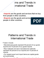 Patterns and Trends in International Trade