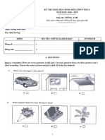 PHÒNG GD&ĐT NAM ĐÀN KỲ THI CHỌN HỌC SINH GIỎI LỚP 9 VÒNG 3