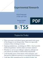 Ethics in Experimental Research: Contextual Problems and Solutions