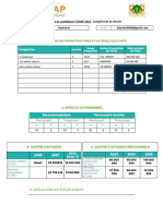 ComplÃ©ment de Dossier Formulaire de Candidature FONAP 2022