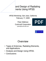 Design and Analysis of Radiating Antenna Elements Using HFSS