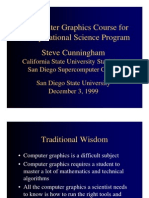 A Computer Graphics Course For A Computational Science Program Steve Cunningham