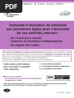 Demande de rente de retraite RRQ | PDF | Retraite | Salaires