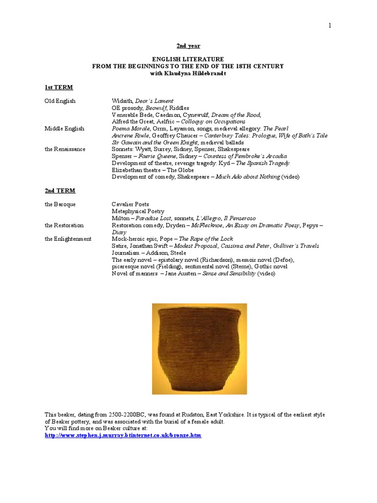 Old English Texts and Links | PDF | English Literature | Beowulf