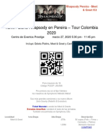 Turilli / Lione Rhapsody en Pereira - Tour Colombia 2020: Centro de Eventos Prestige Marzo 27, 2020 5:30 PM - 11:45 PM