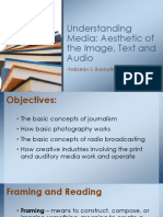 Understanding Media: Aesthetic of The Image, Text and Audio: - Felizardo S. Buenaflor II