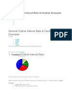 Nominal Ordinal Interval Ratio