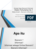 Konsep Dasar Ekonomi Informasi