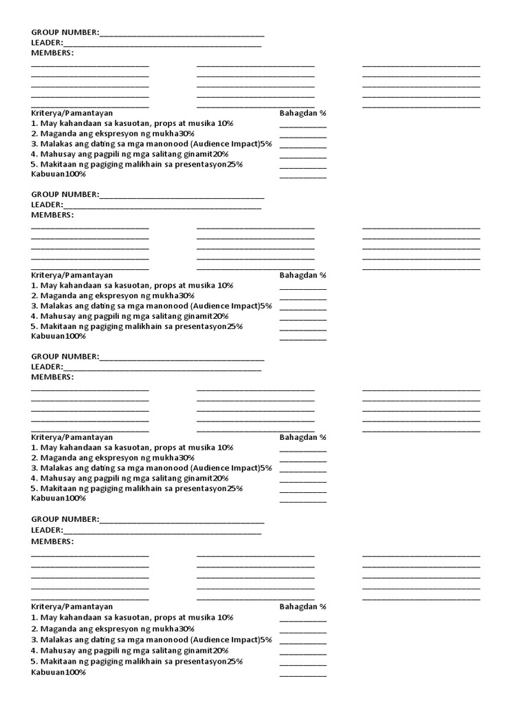 Duladulaan Rubrics | PDF