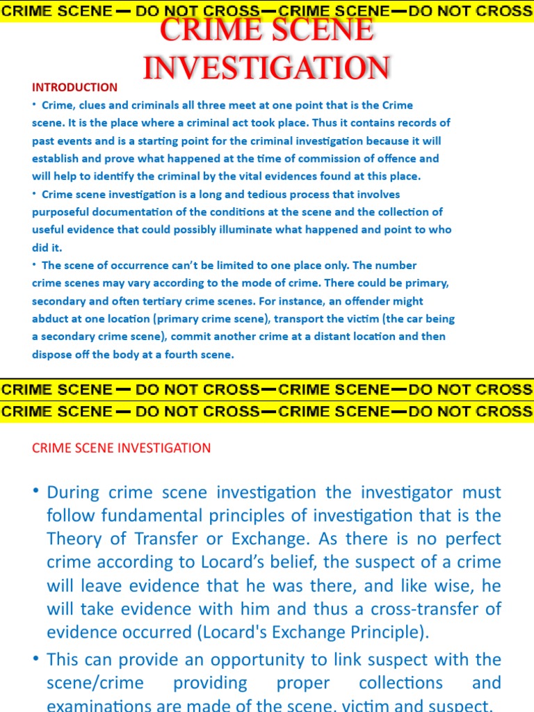 Crime Scene Investigation | PDF