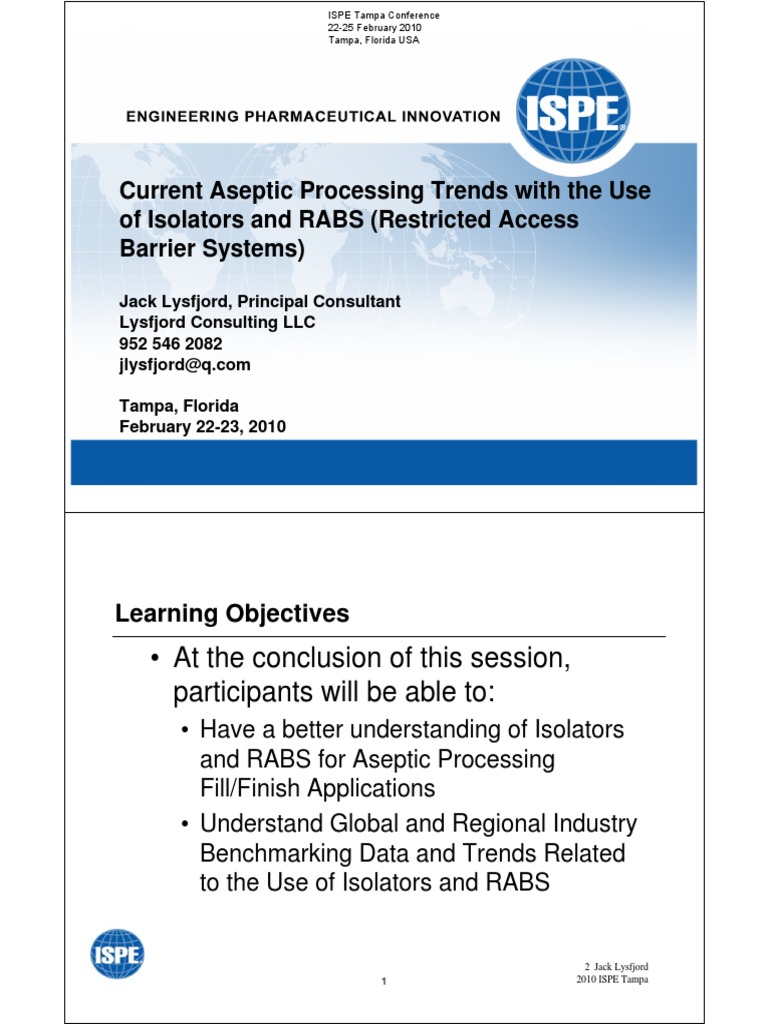 Aseptic Processing: RABS vs. Isolators | PDF | Sanofi