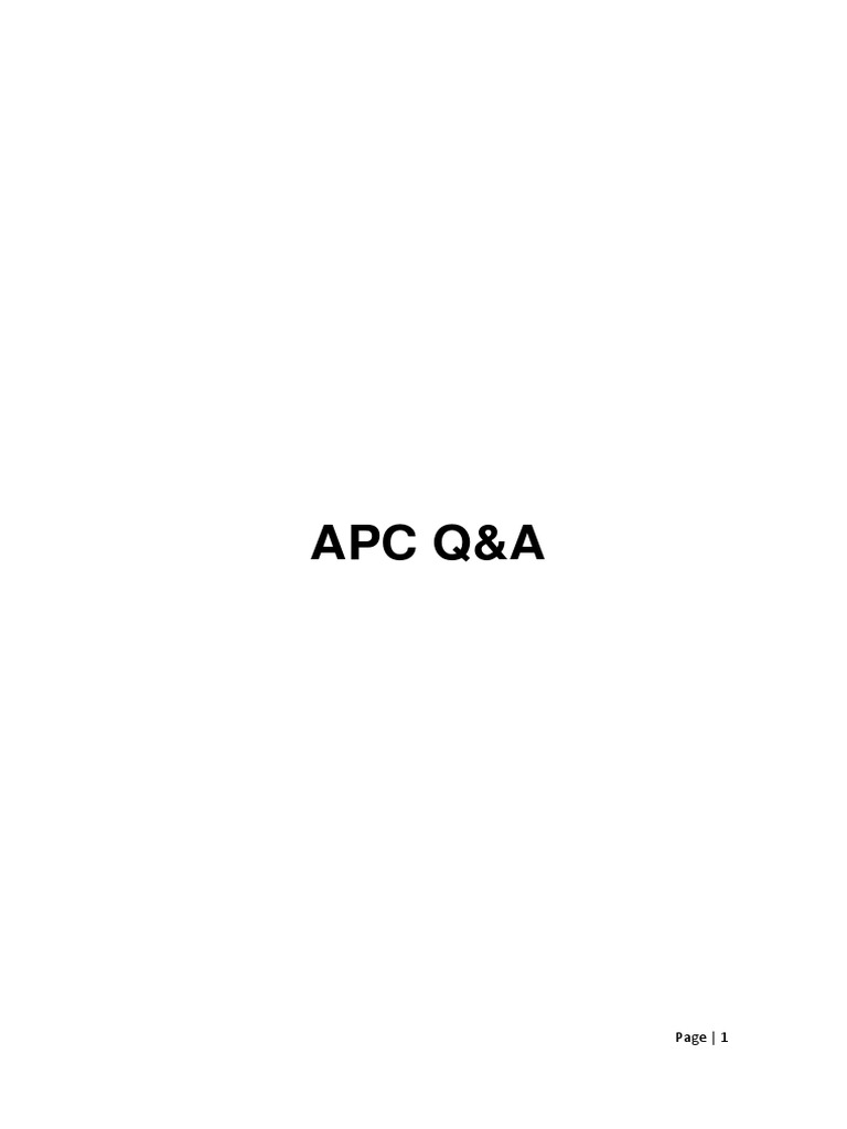 APC Questions Revision Guide PDF Employment Subcontractor