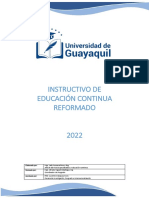 INSTRUCTIVO DE EDUCACION CONTINUA DE LA UNIVERSIDAD DE GUAYAQUIL REFORMADO 2022