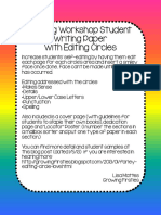Common Core Writing Workshop Writing Paper With Editing Circles