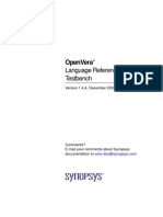 Openvera: Language Reference Manual: Testbench