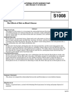 The Effects of Diet On Blood Glucose: 2005 Project Summary