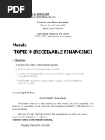 Module 9 - Receivable Financing (Pledge, Assignment, Factoring)