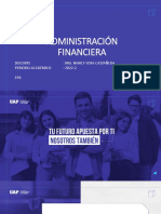 Administración Financiera: Docente: Ing. Nancy Vera Castañeda Periodo Académico: 2022-2 Epii