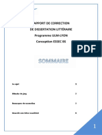 Rapport de Correction de Dissertation (Ulm-Lyon)