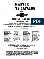 1929 - 1954 Chevrolet Chevy Master Parts Catalog