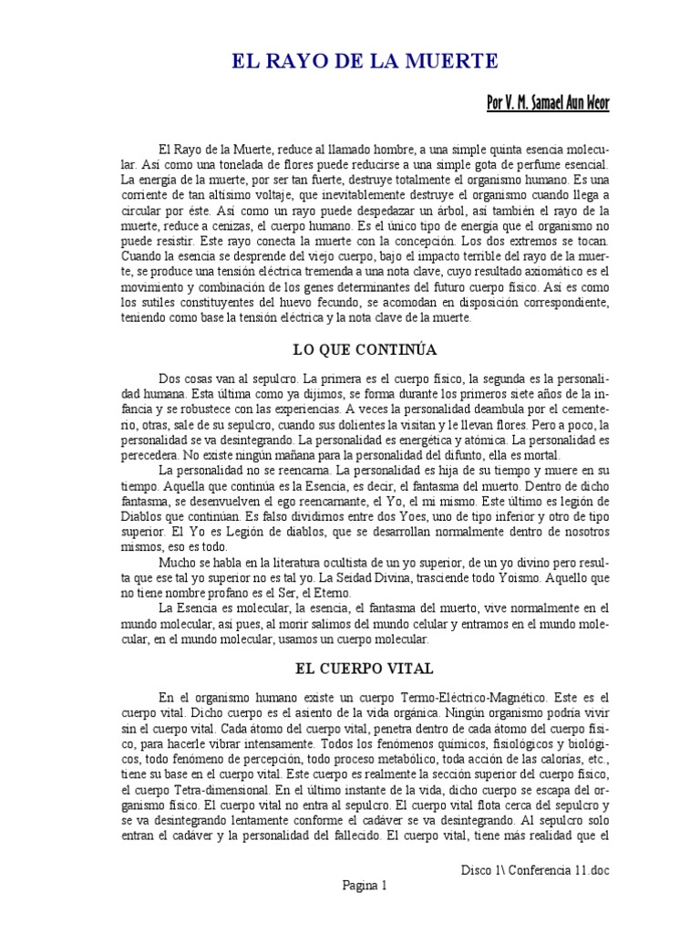 La Muerte según Samael Aun Weor | PDF | Alma | Muerte