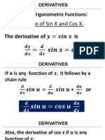 Derivative Trigonometric Functions