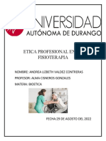 Etica Profesional en La Fisioterapia