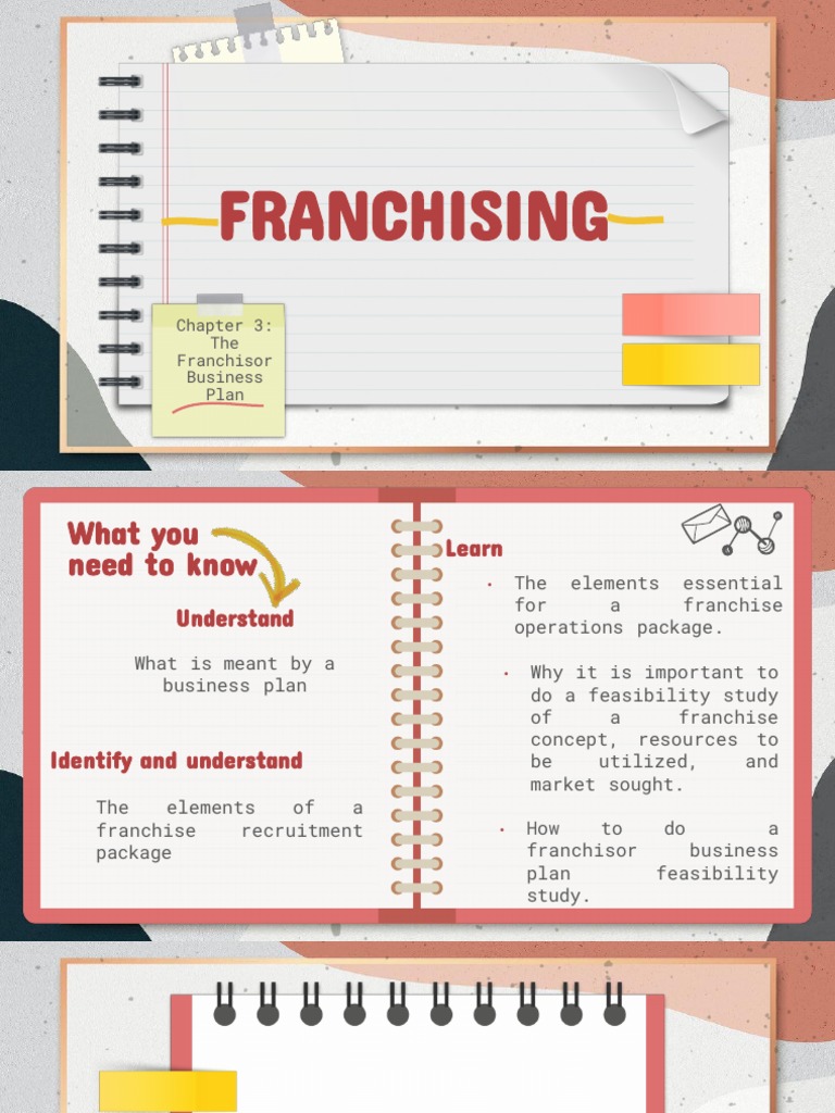 Chapter 3 The Franchisor Business Plan 1 PDF Franchising