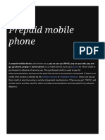 Prepaid Mobile Phone