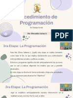Procedimiento de Programación: Ms. Mercedes Juárez A