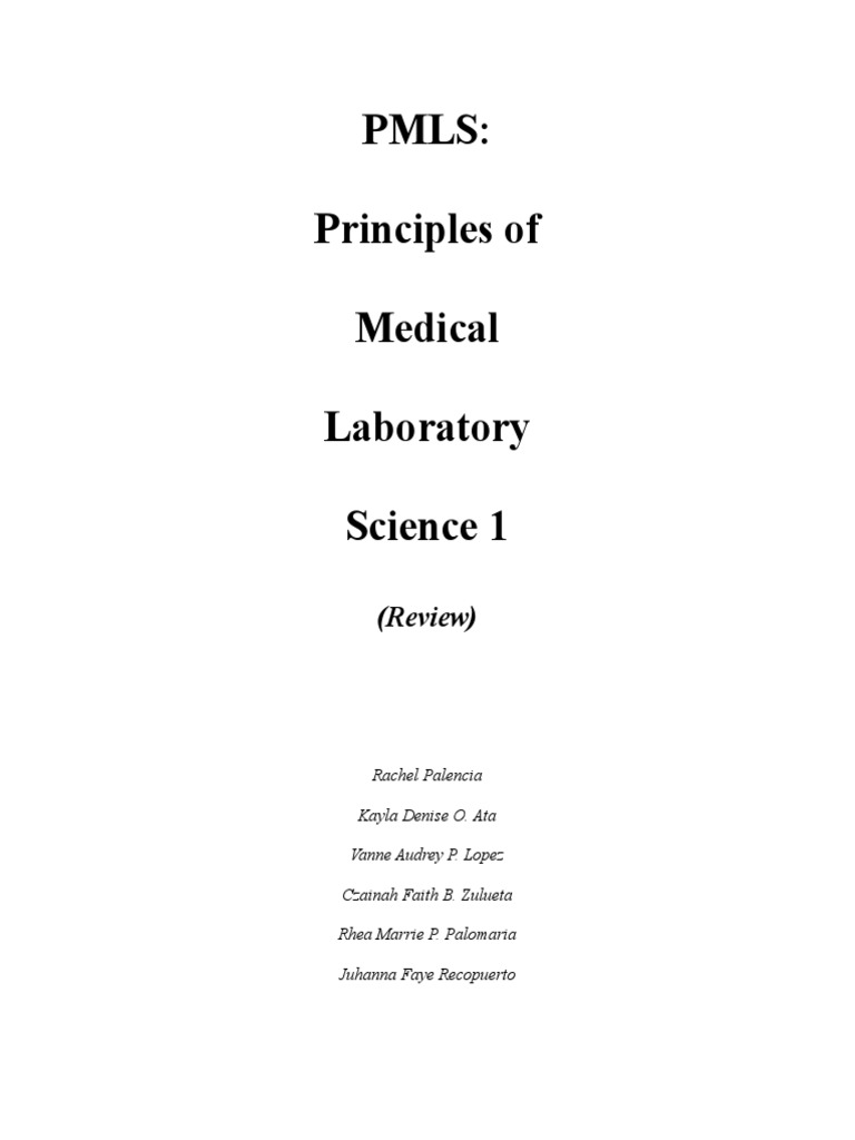 PMLS 1: Medical Laboratory Science Review | PDF | Pathology | Medicine