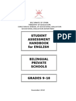 Student Assessment Handbook For English: Sultanate of Oman Ministry of Education