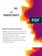 5 Patterns of Inheritance - 1