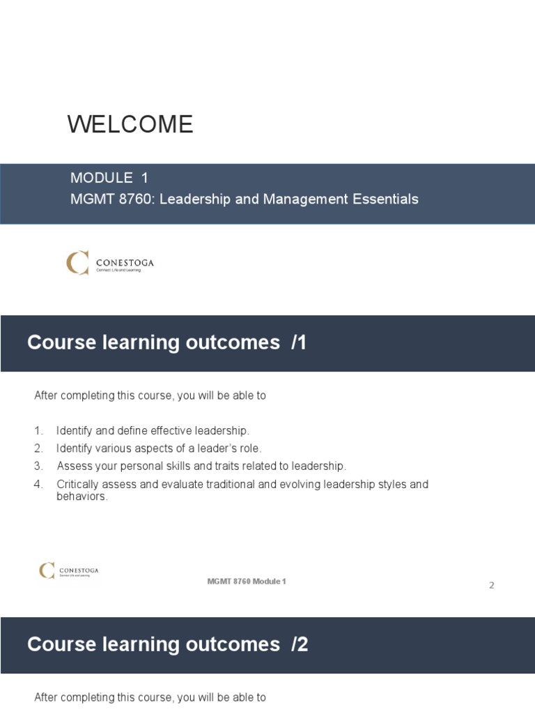 Leadership Essentials Course Overview | PDF | Leadership | Applied ...