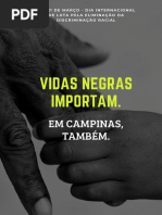 Cartilha Vidas Negras Importam. em Campinas Também