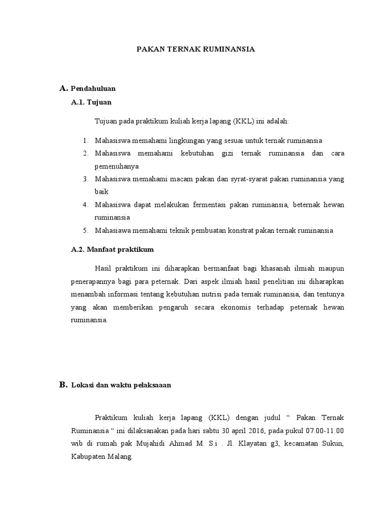 Nutrisi dan Pakan Ternak Ruminansia | PDF